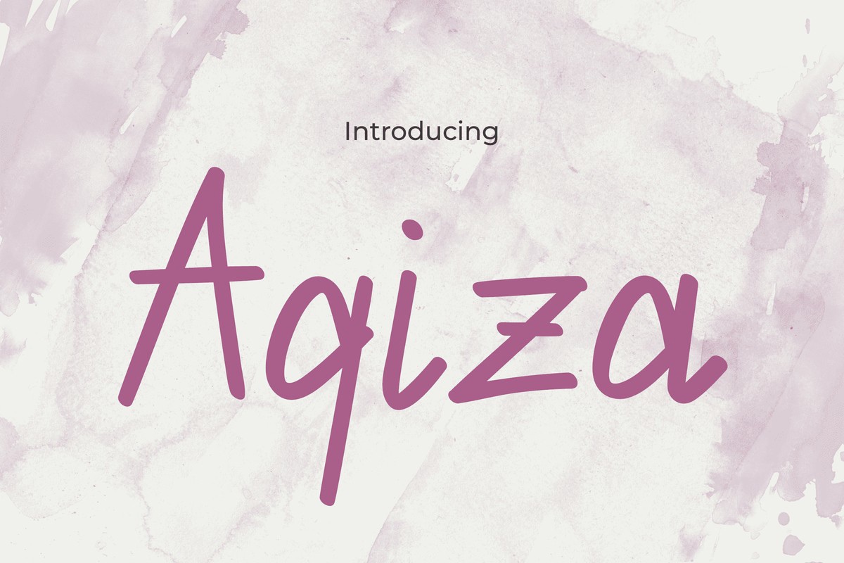 Aqiza Font preview