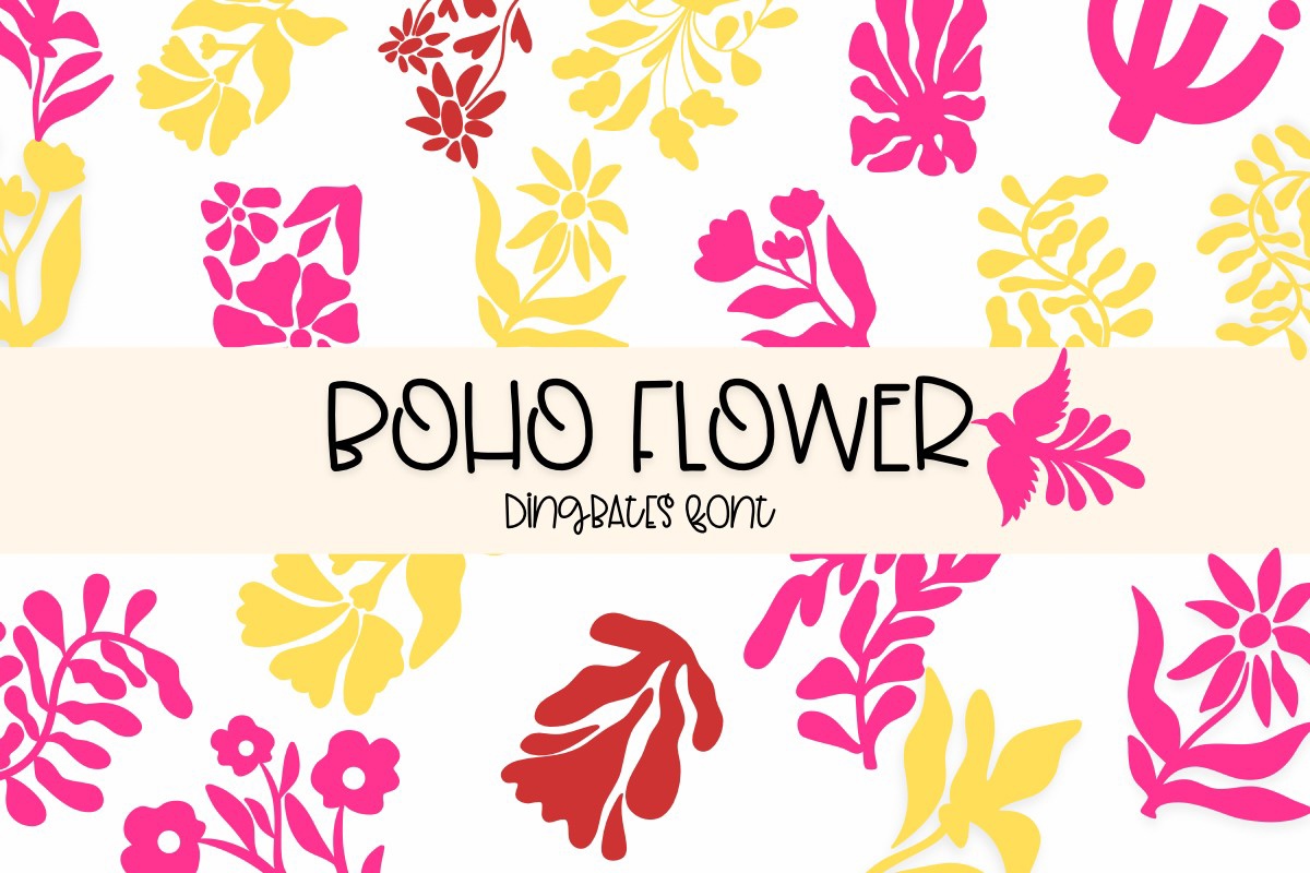 Boho Flower Font preview