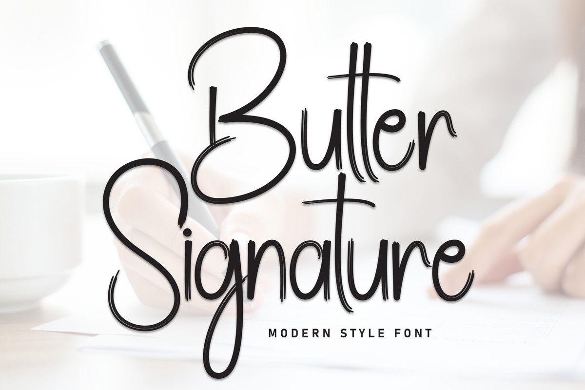 Butter Signature Font preview