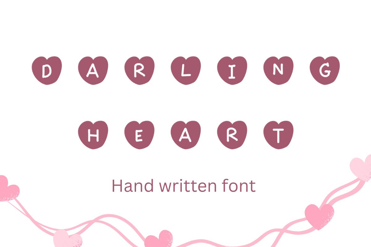 Darling Heart Font preview