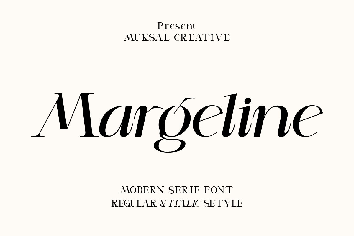 Margeline Font preview