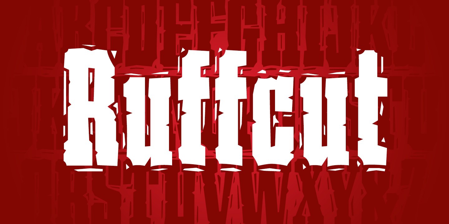 P22 Ruffcut Font preview