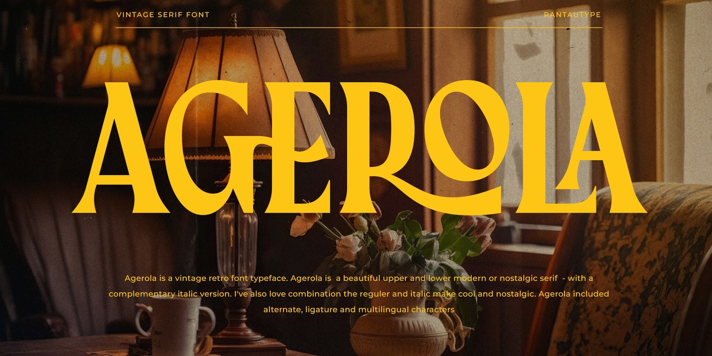 Agerola Font preview