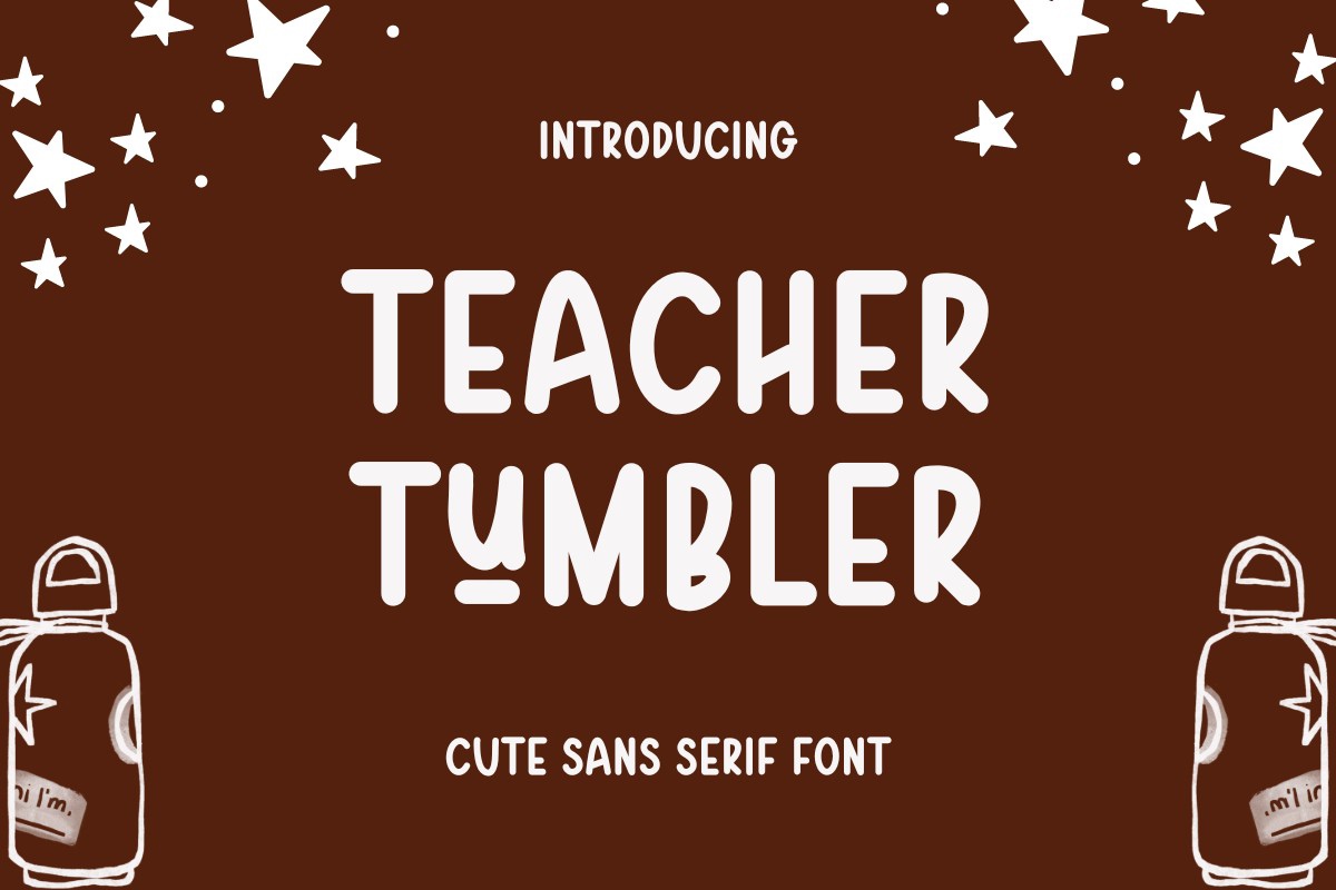 Teacher Tumbler Regular Font preview