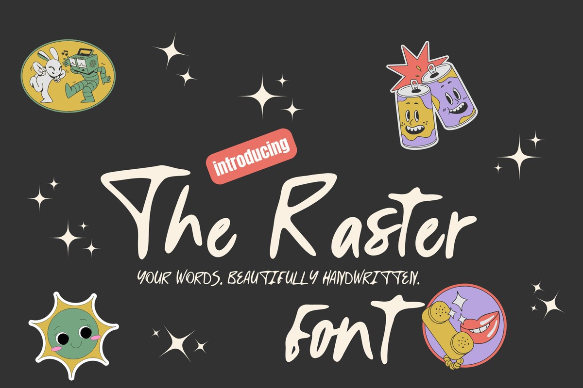 The Raster Font preview