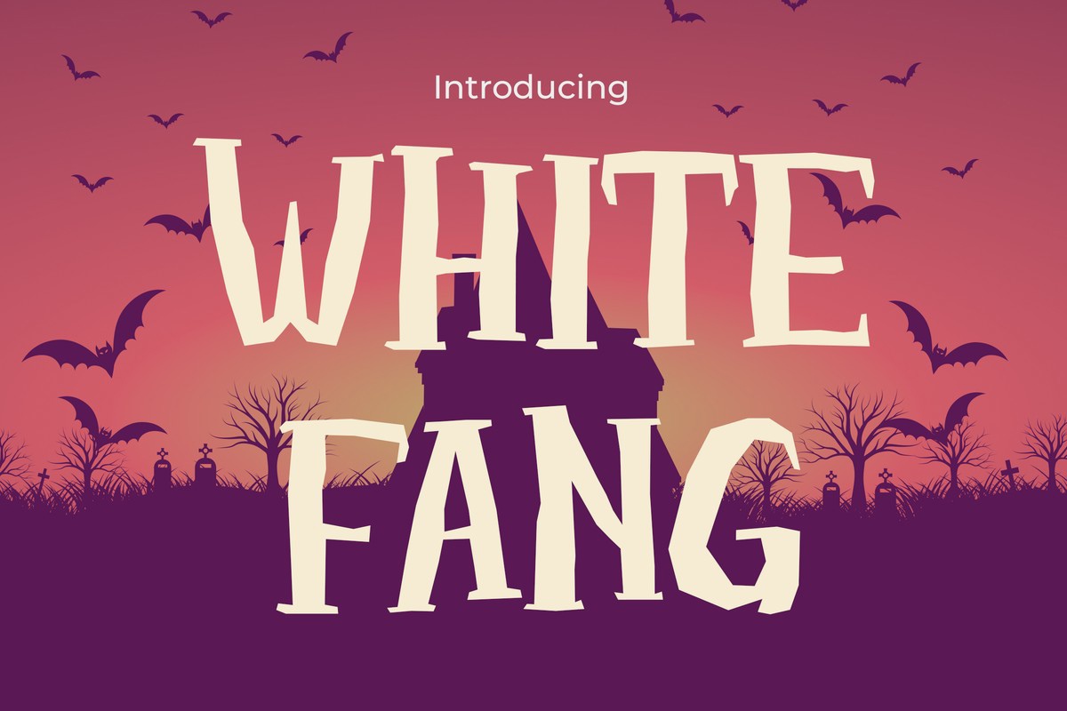 White Fang Regular Font preview