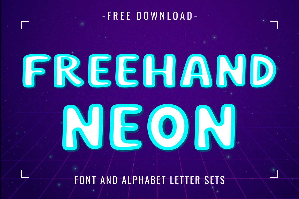 Freehand Neon Font preview