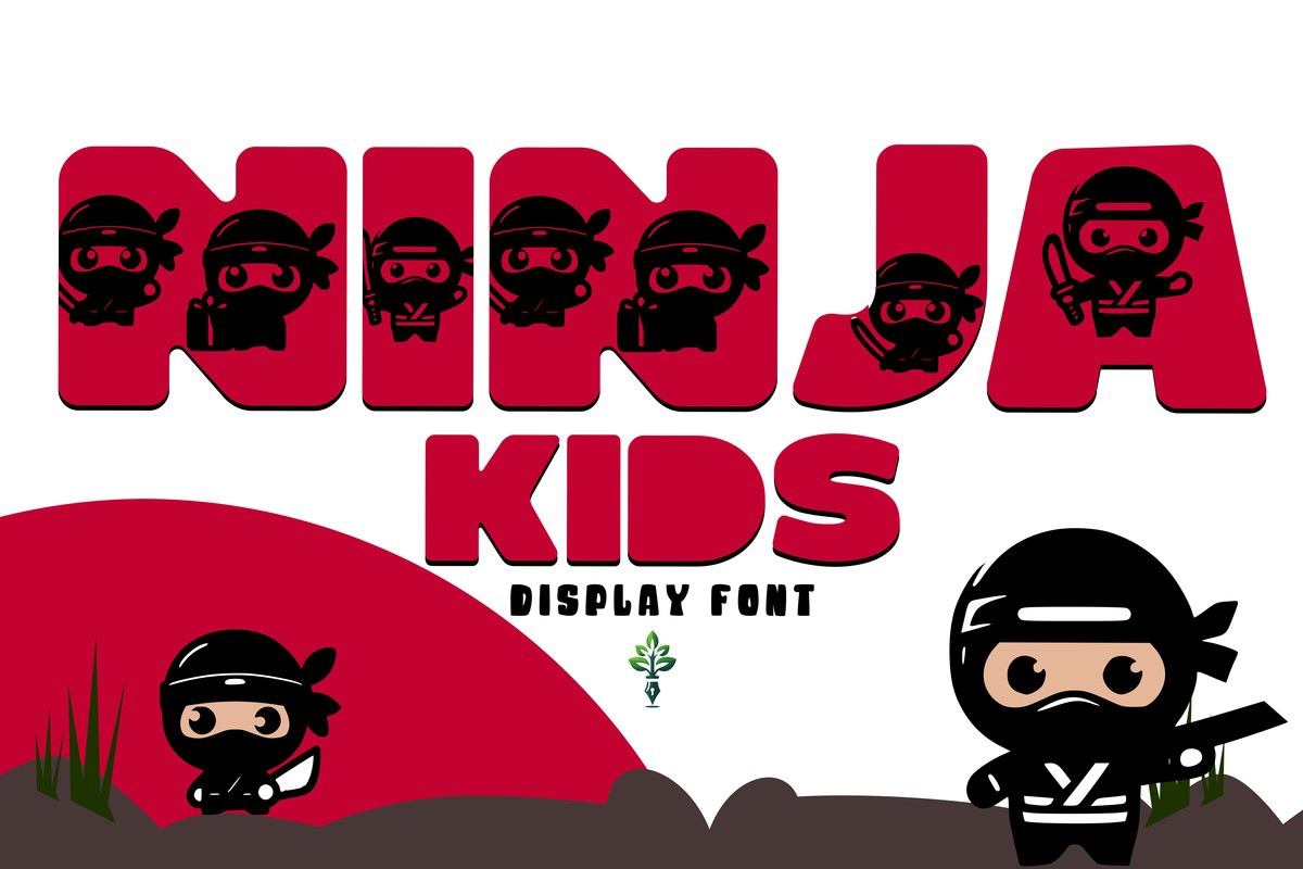 Ninja Kids Regular Font preview