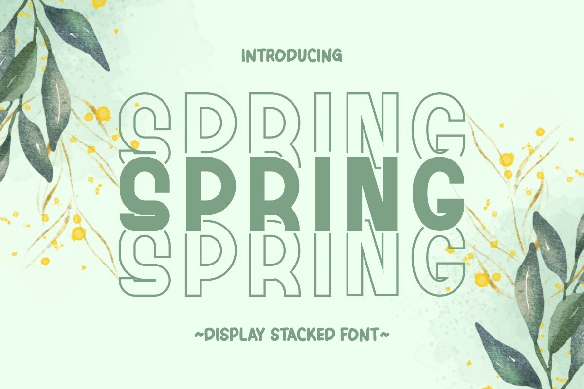 Spring Stacked Regular Font preview