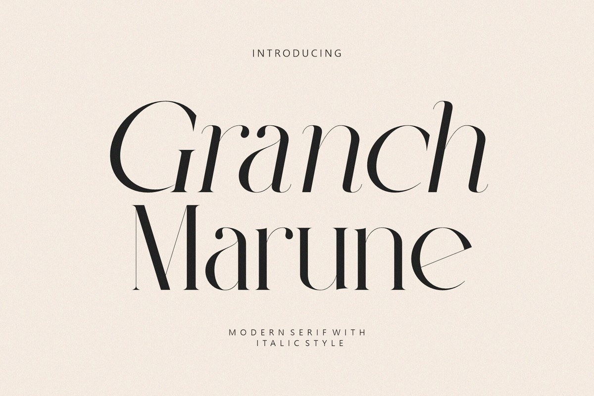 Granch Marune Font preview