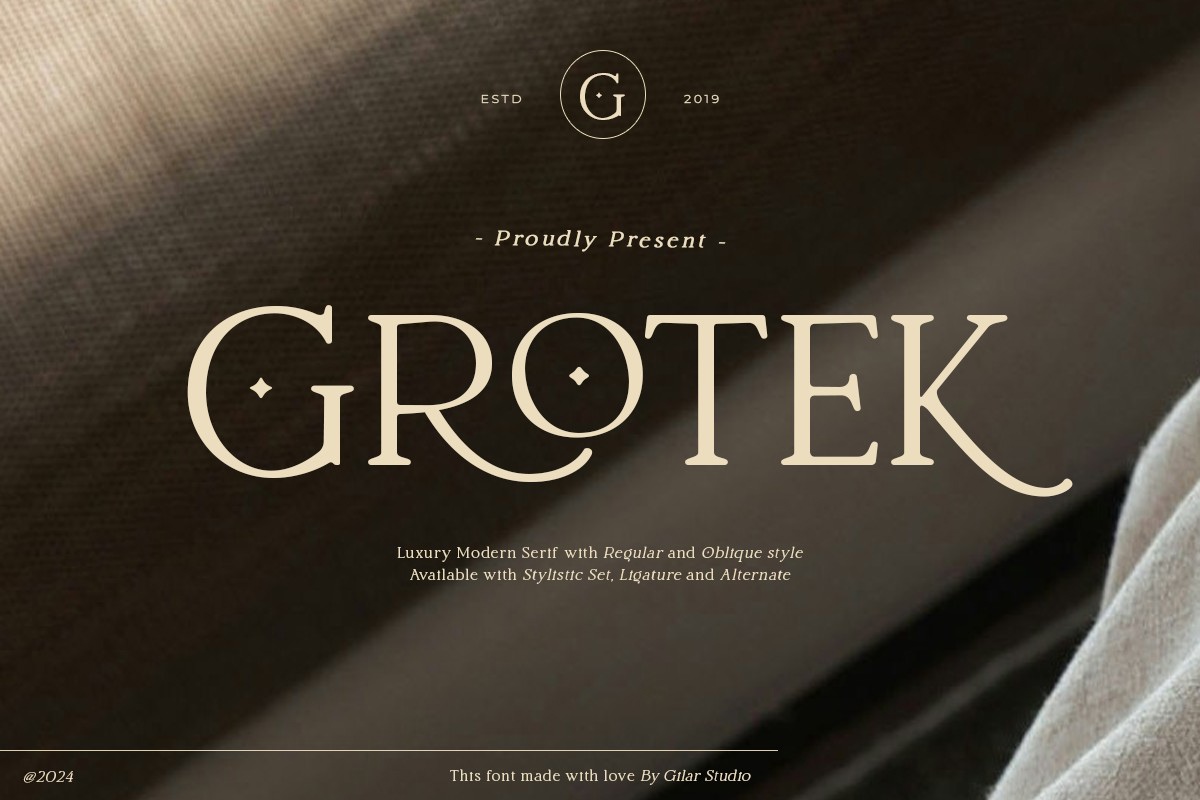 Grotek Oblique Font preview