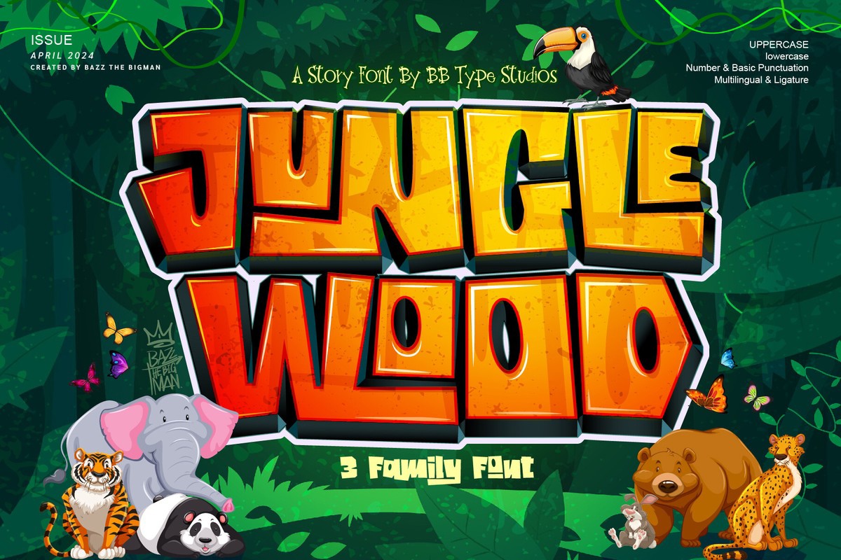 JungleWood Regular Font preview