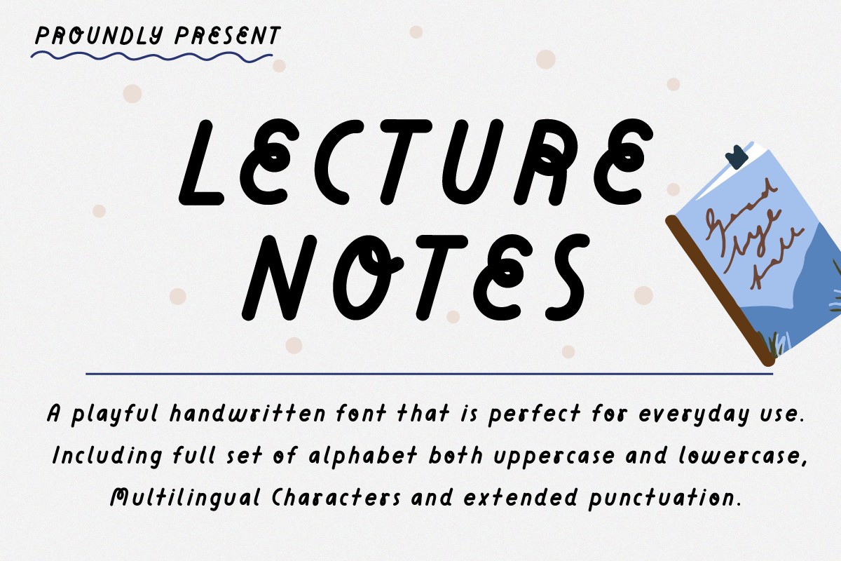 Lecture Note Font preview