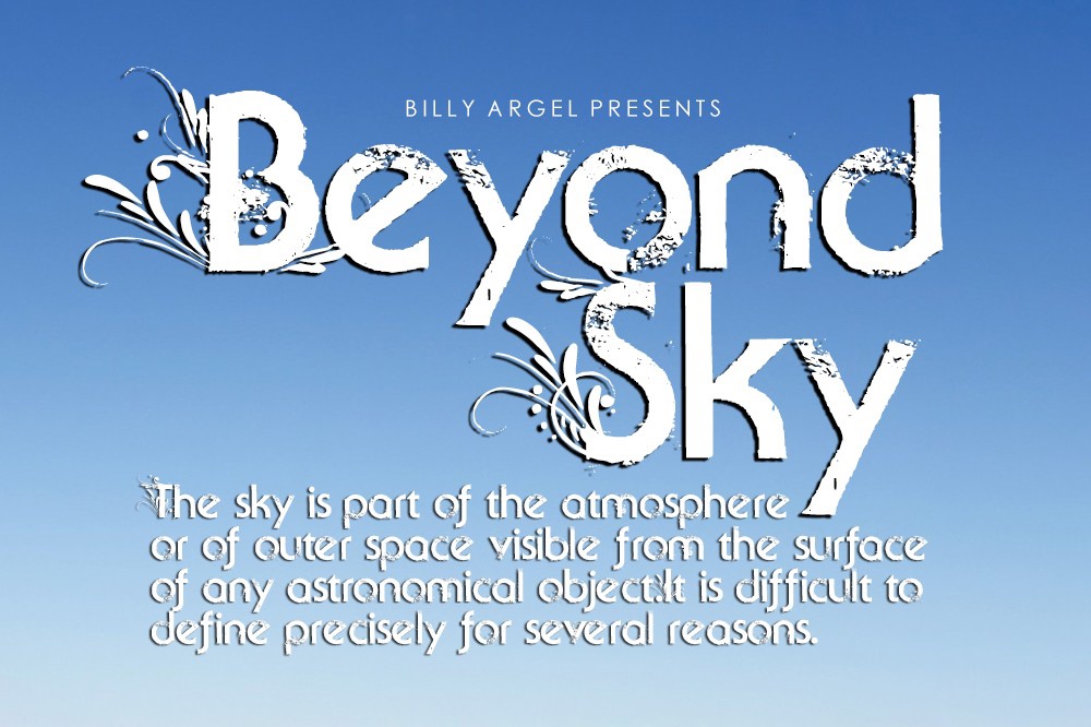 Beyond Sky Font preview