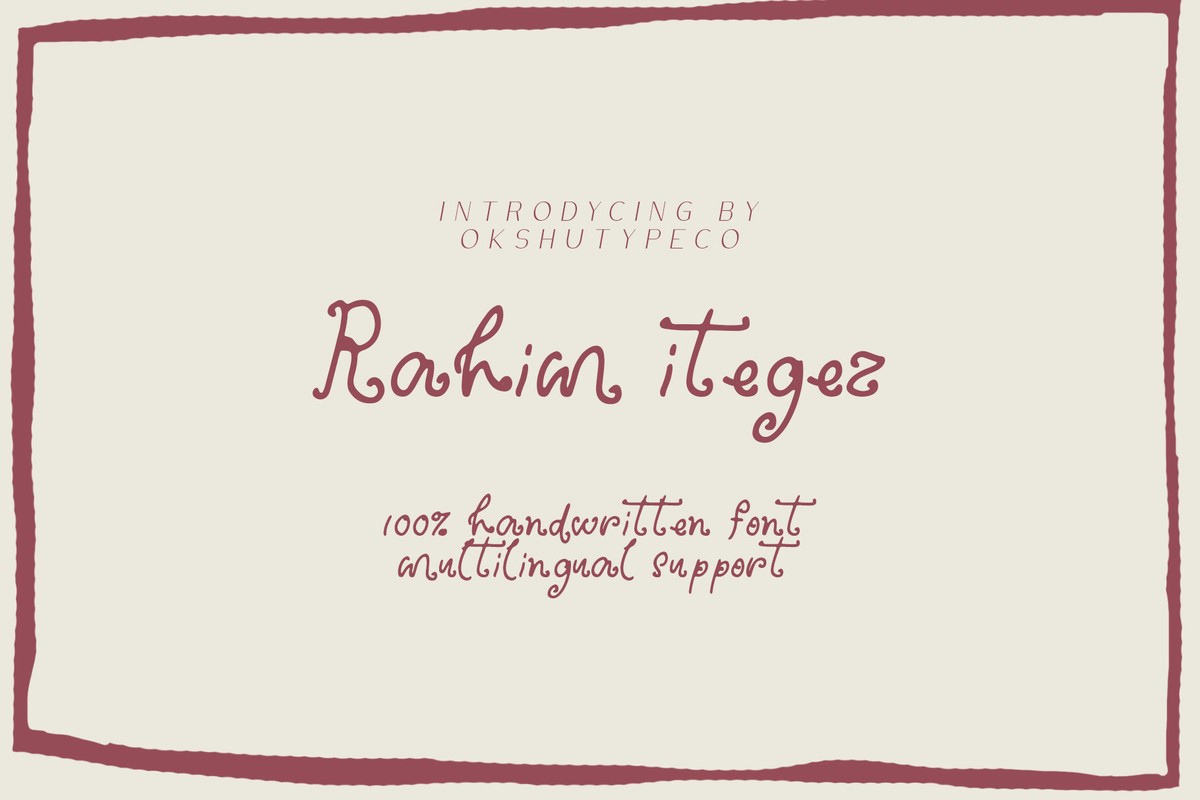 Rahim Itegez Font preview