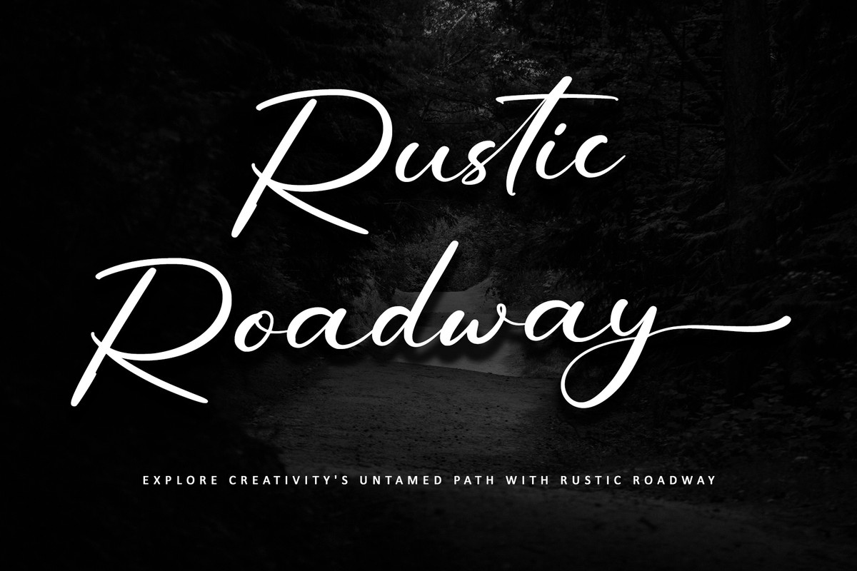 Rustic Roadway Font preview