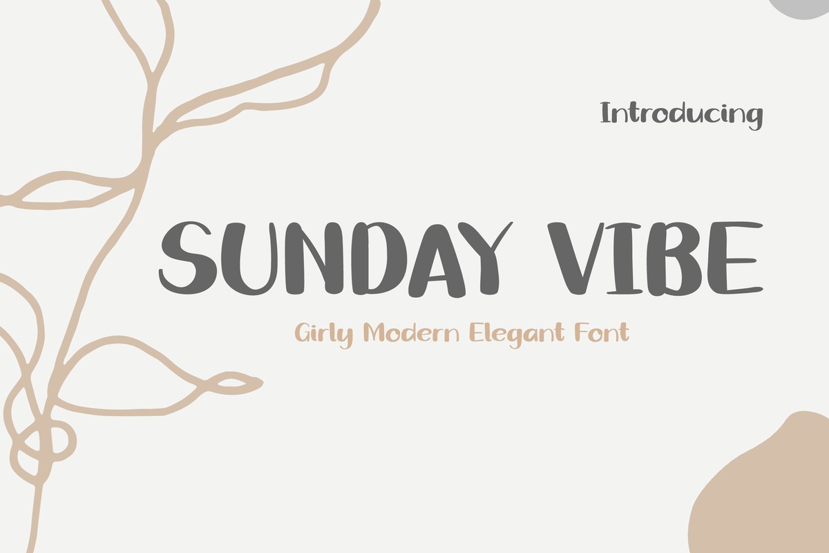 Sunday Vibe Font preview