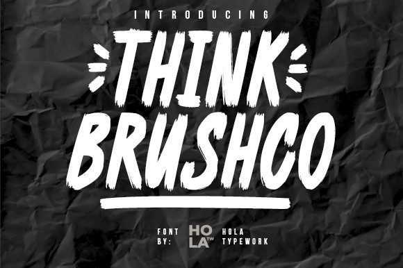 Think Brushco Regular Font preview