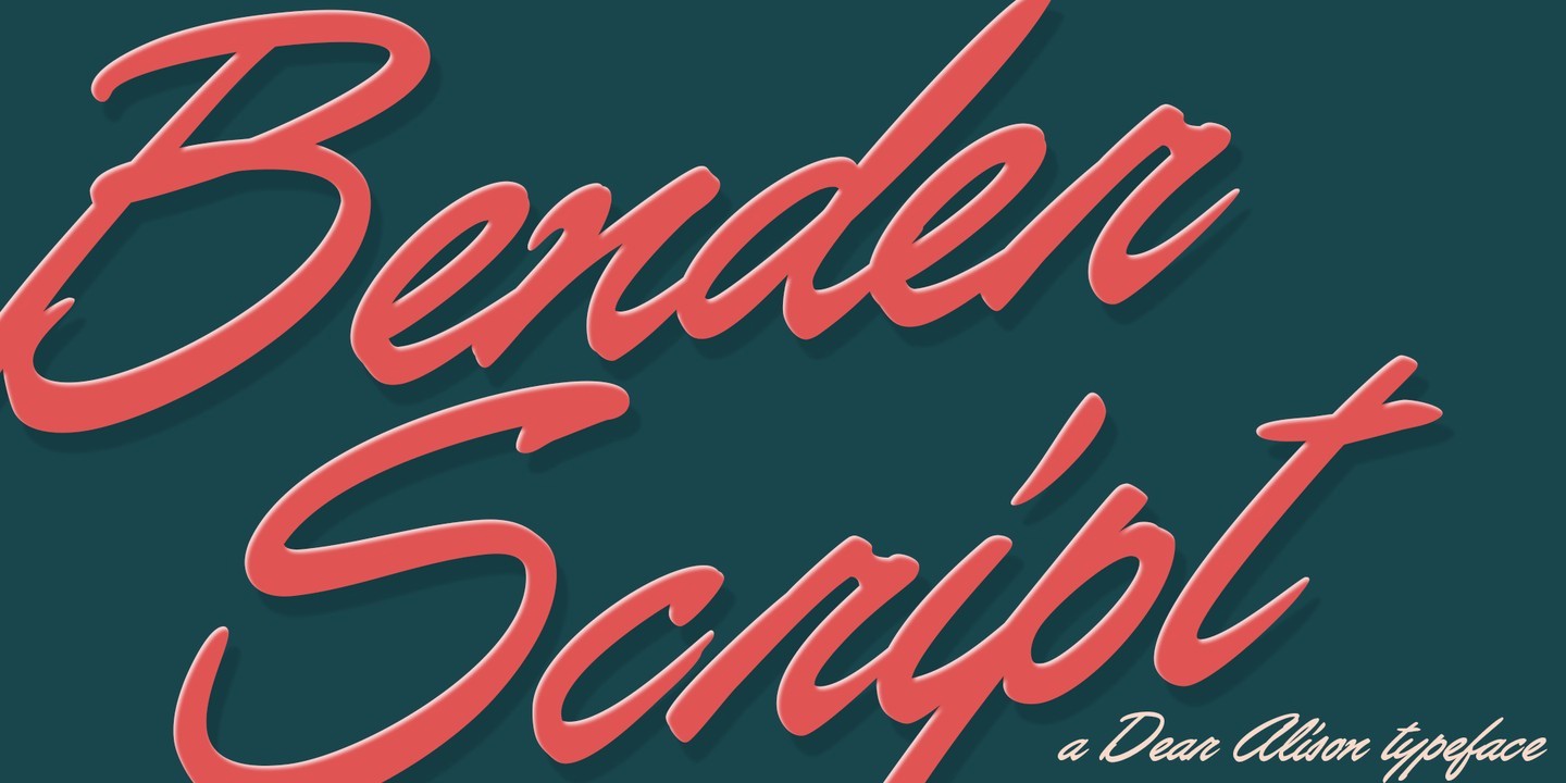 Bender Script Regular Font preview