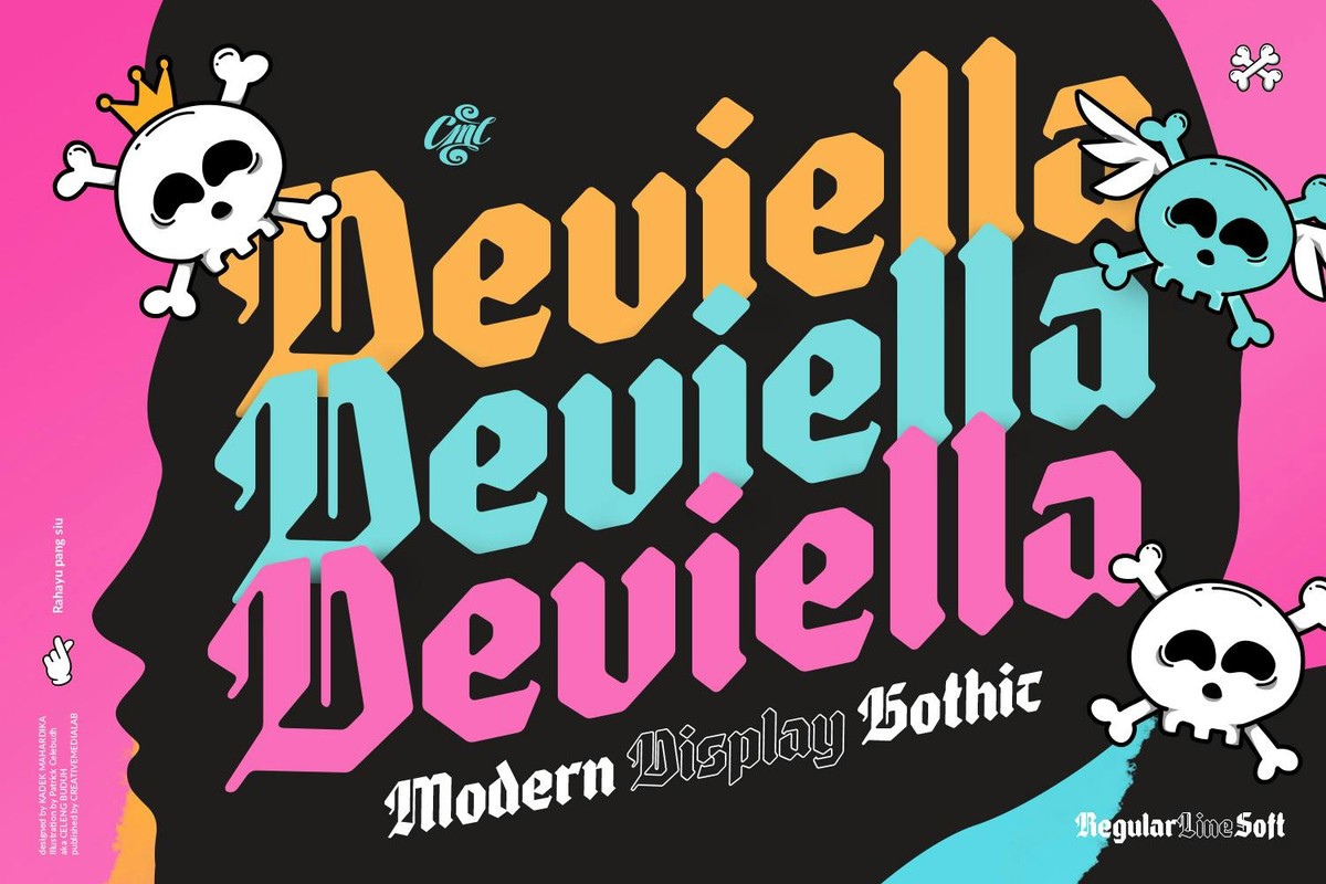 Deviella Font preview