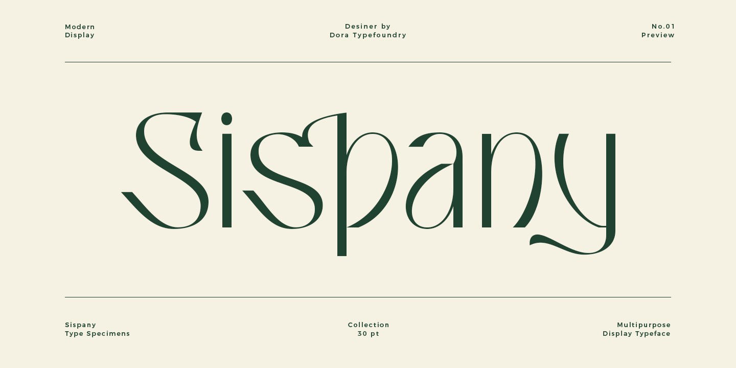 Sispany Font preview