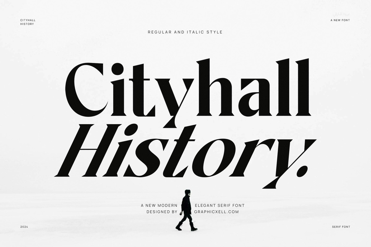 City Hall History Italic Font preview