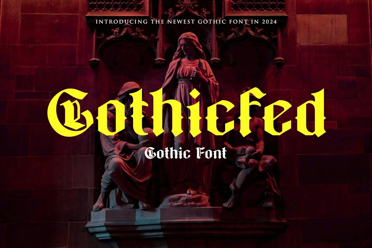 Gothicfed Regular Font preview