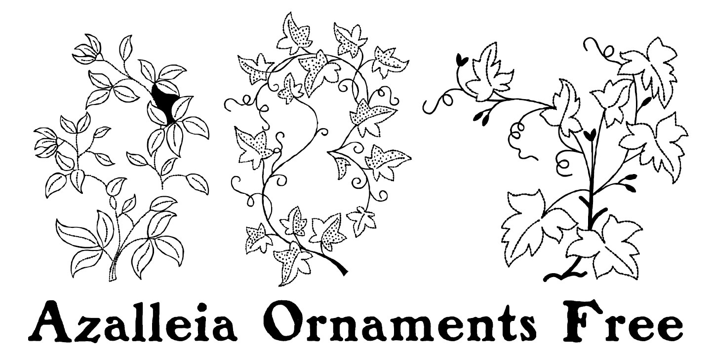 Azalleia Ornaments Free Font preview