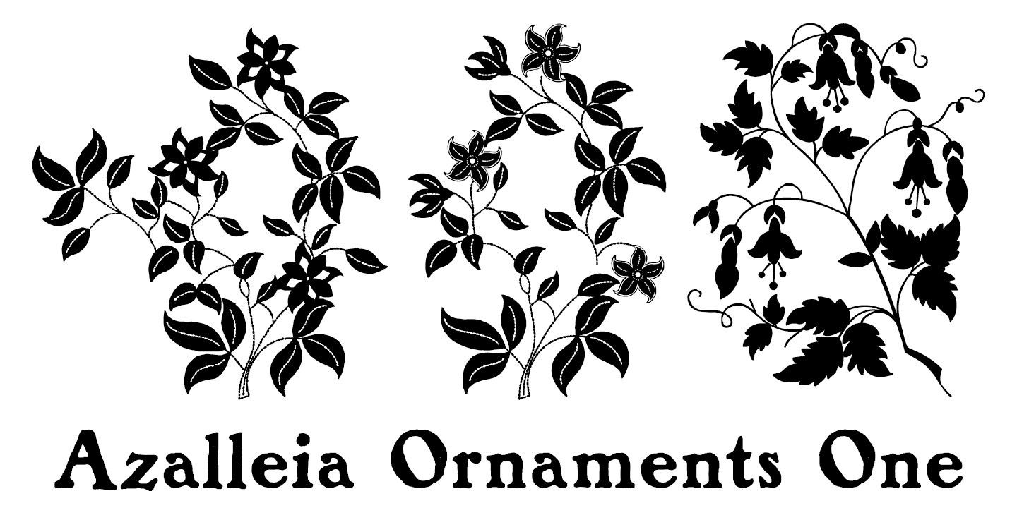 Azalleia Ornaments One Font preview