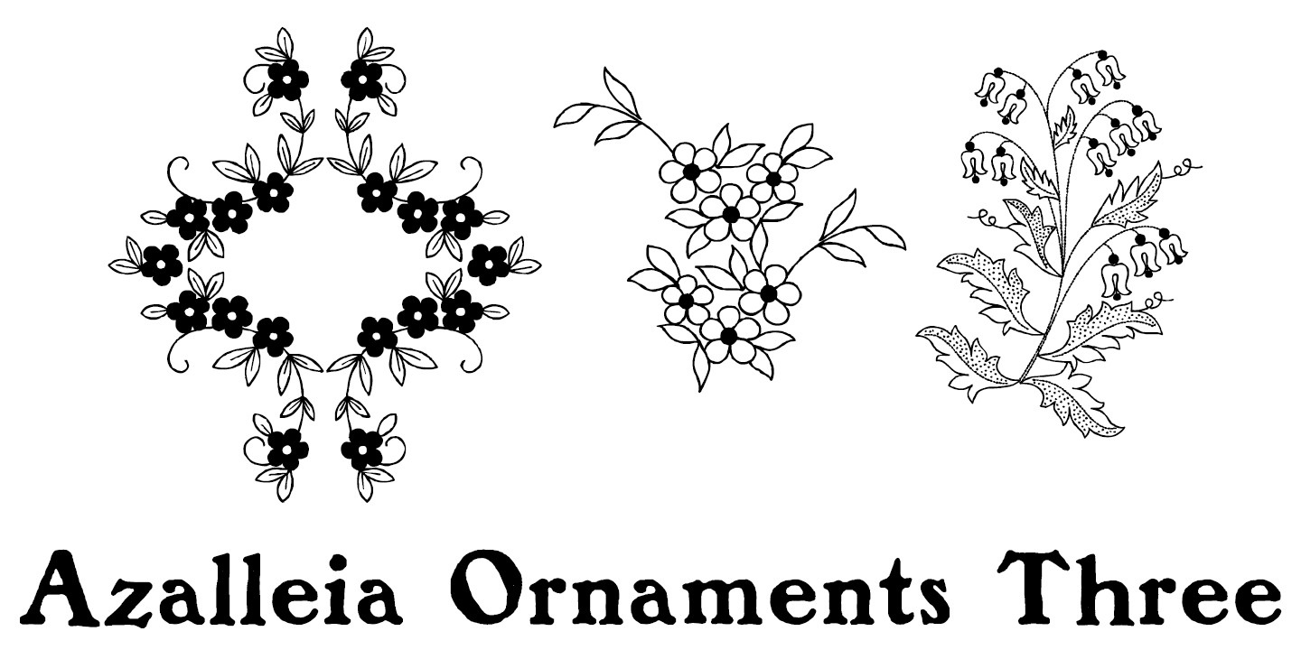 Azalleia Ornaments Three Regular Font preview