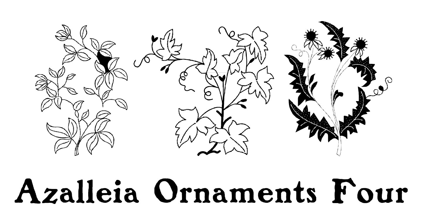 Azalleia Ornaments Four Regular Font preview