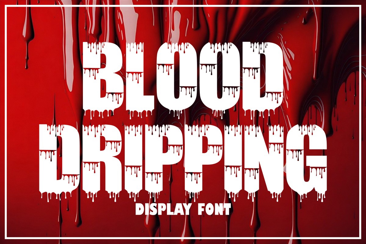 Blood Dripping Font preview