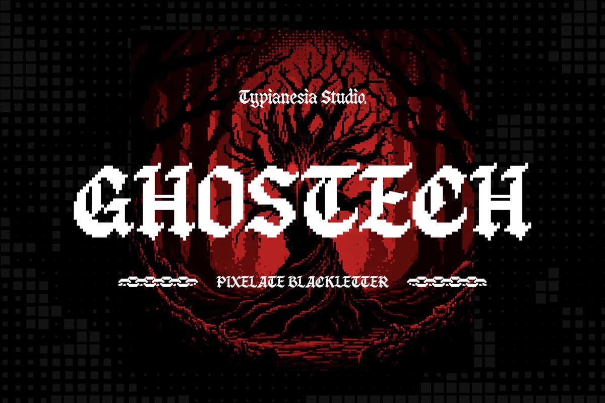 Ghostech Regular Font preview