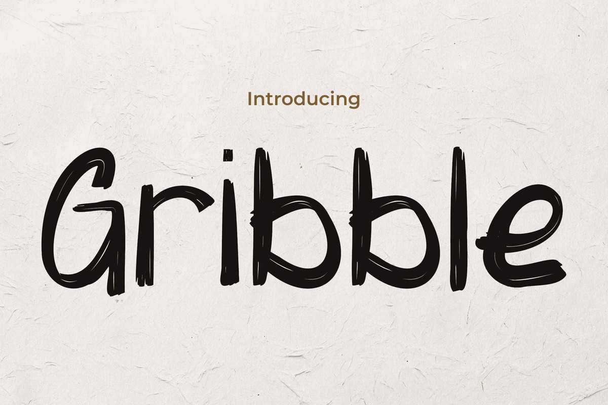 Gribble Font preview