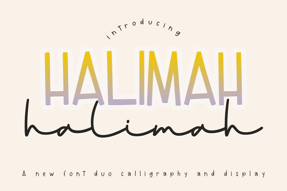 Halimah Font preview