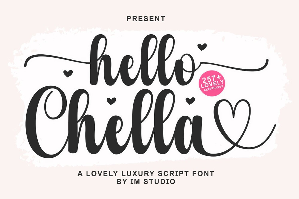 Hello Chella Regular Font preview