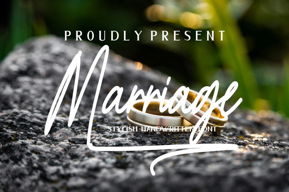 Marriage Font preview