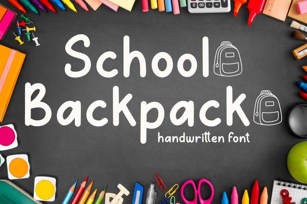 School Backpack Font preview