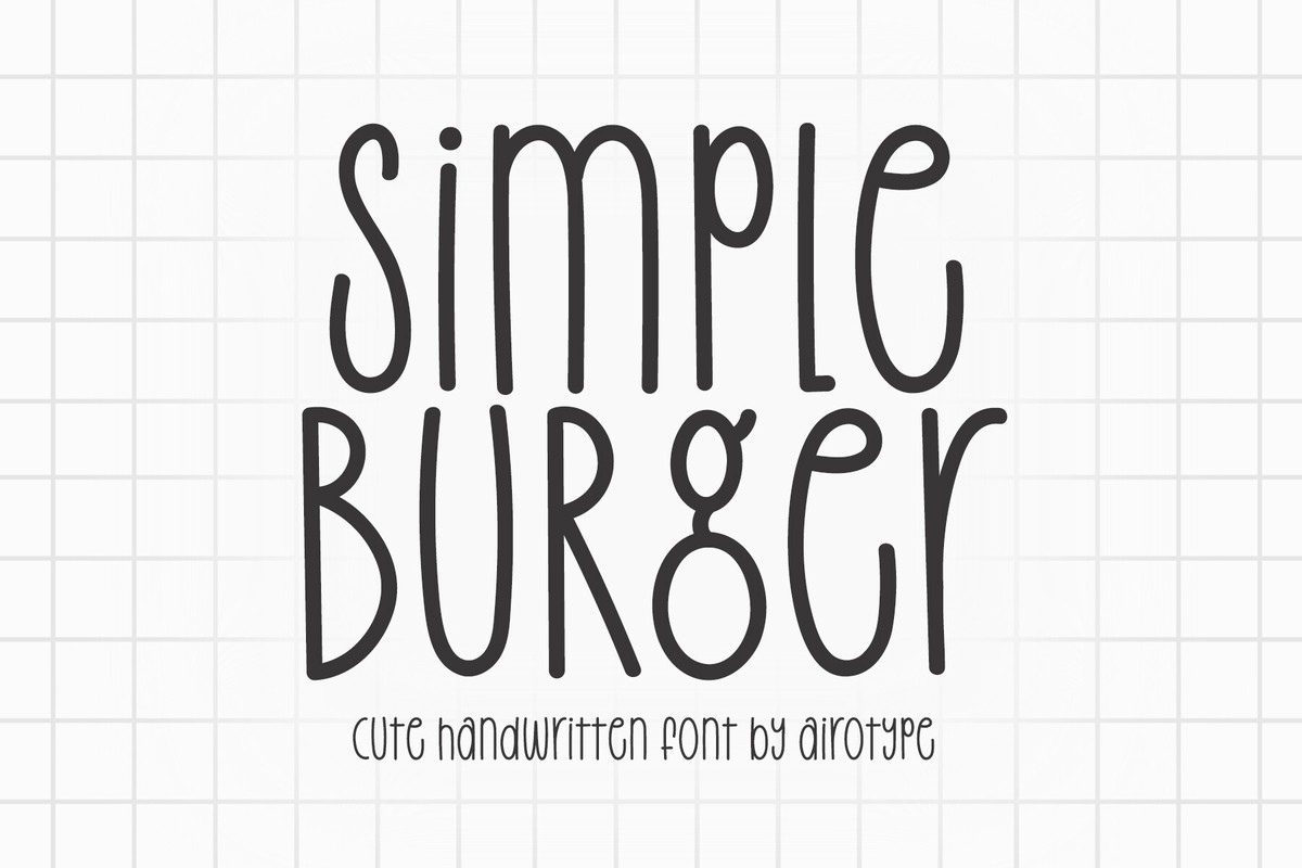 Simple Burger Regular Font preview