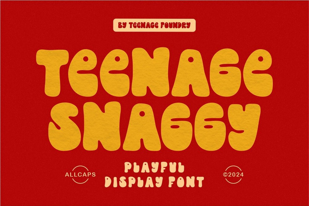 Teenage Snaggy Font preview