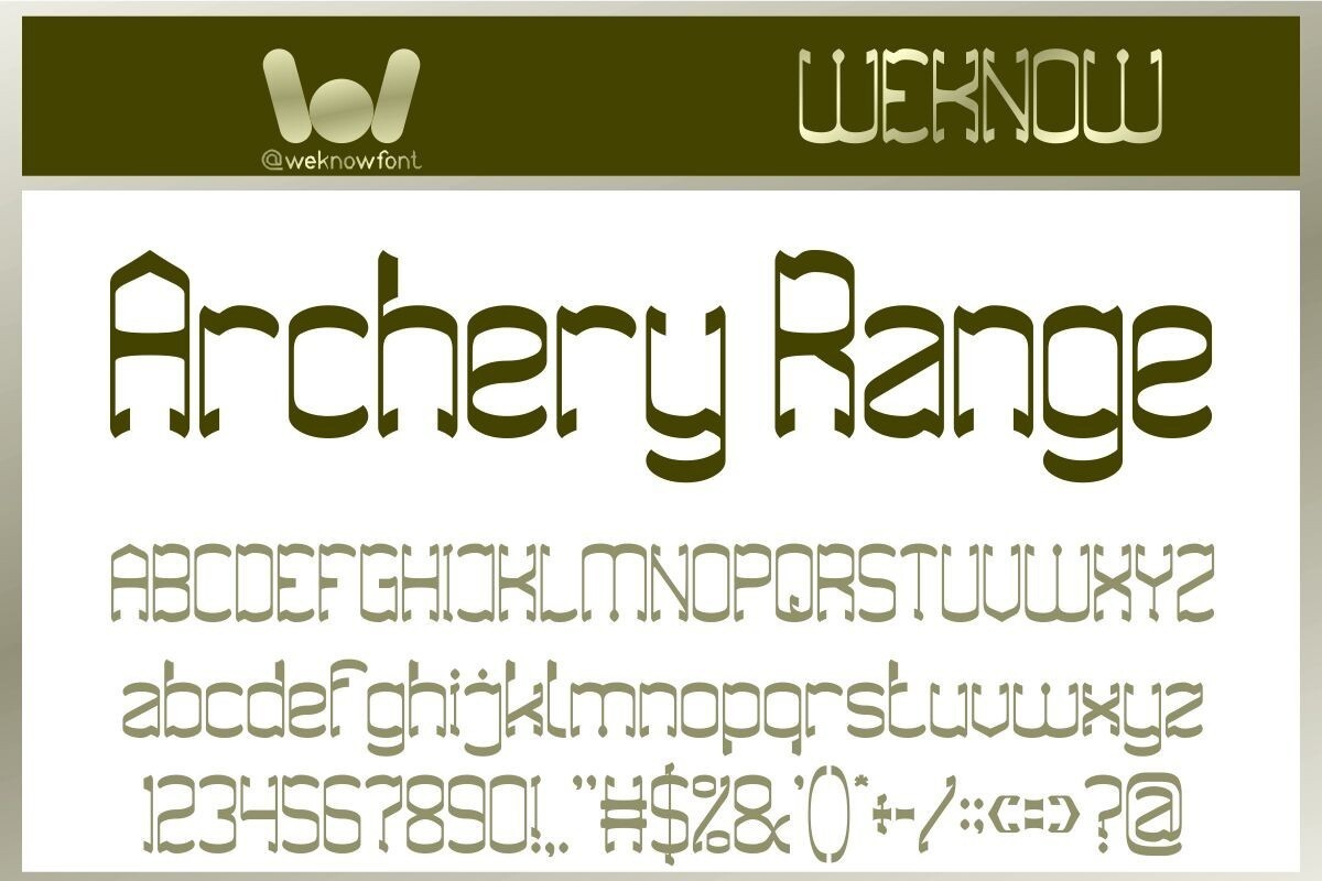 Archery Range Font preview