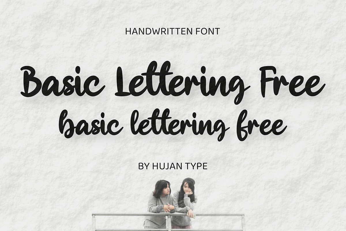 Basic Lettering Free Font preview