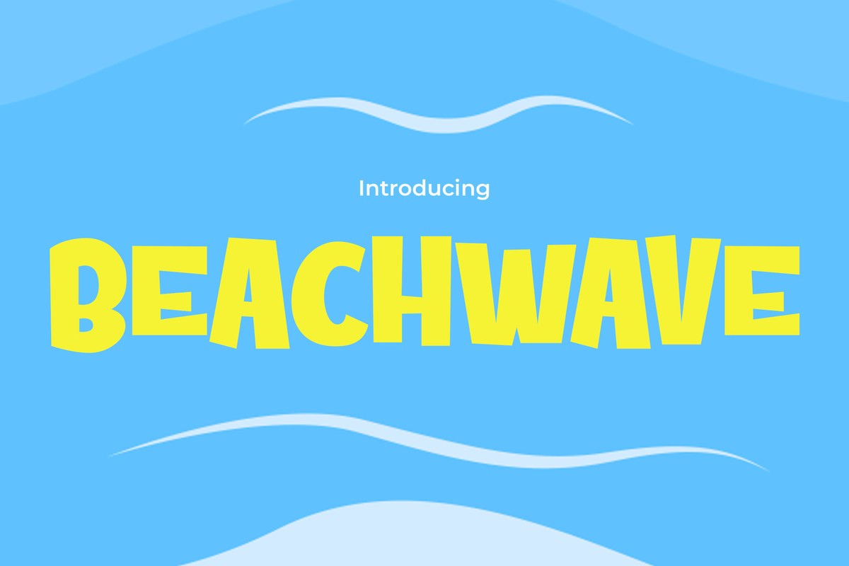 Beachwave Font preview