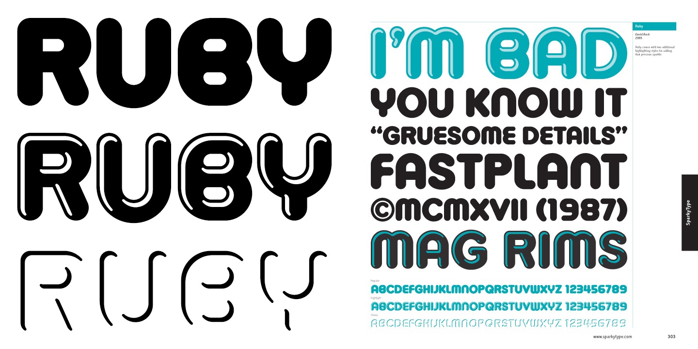 Ruby Regular Font preview