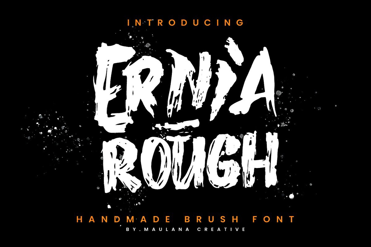 Ernia Rough Regular Font preview