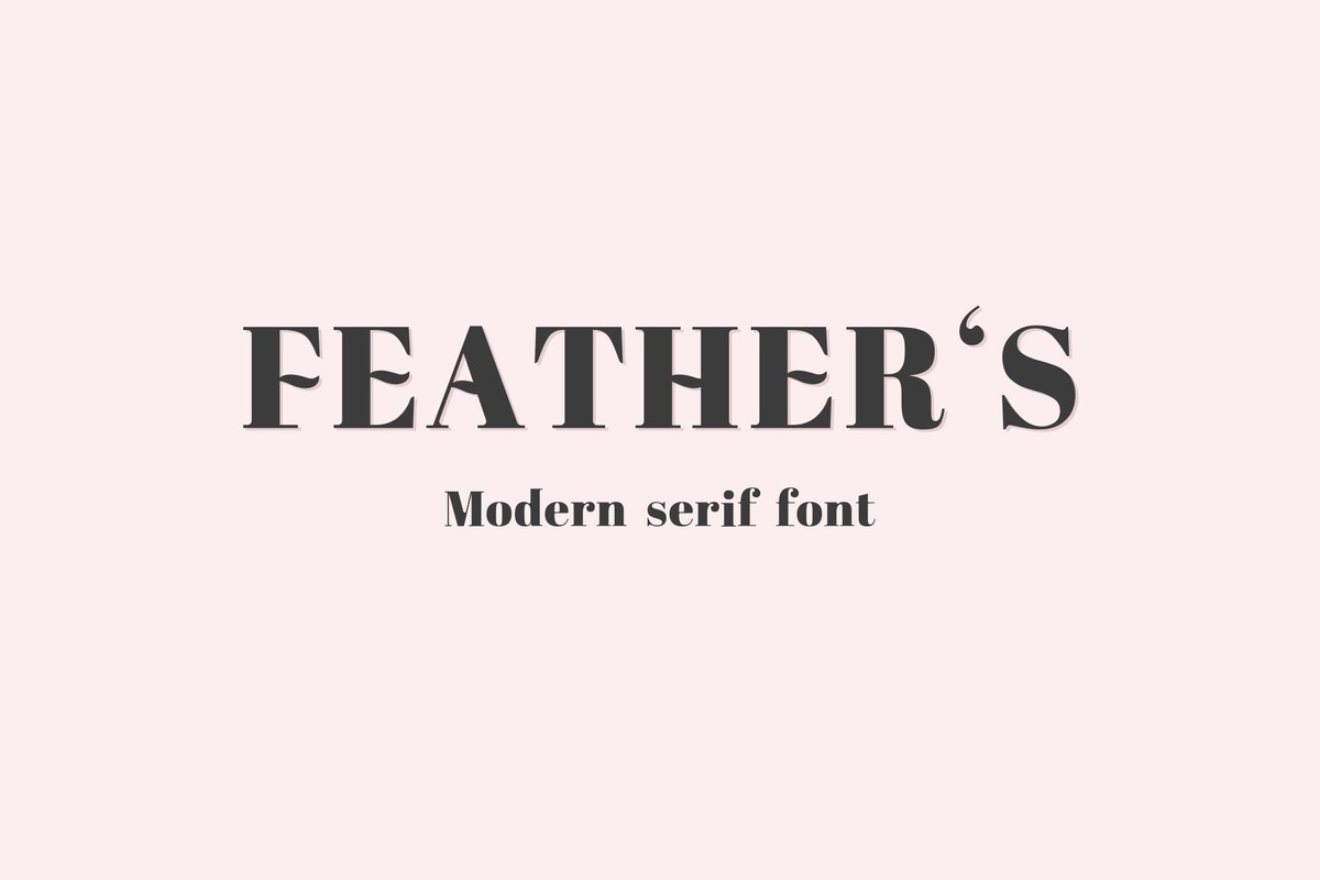 Feathers Font preview