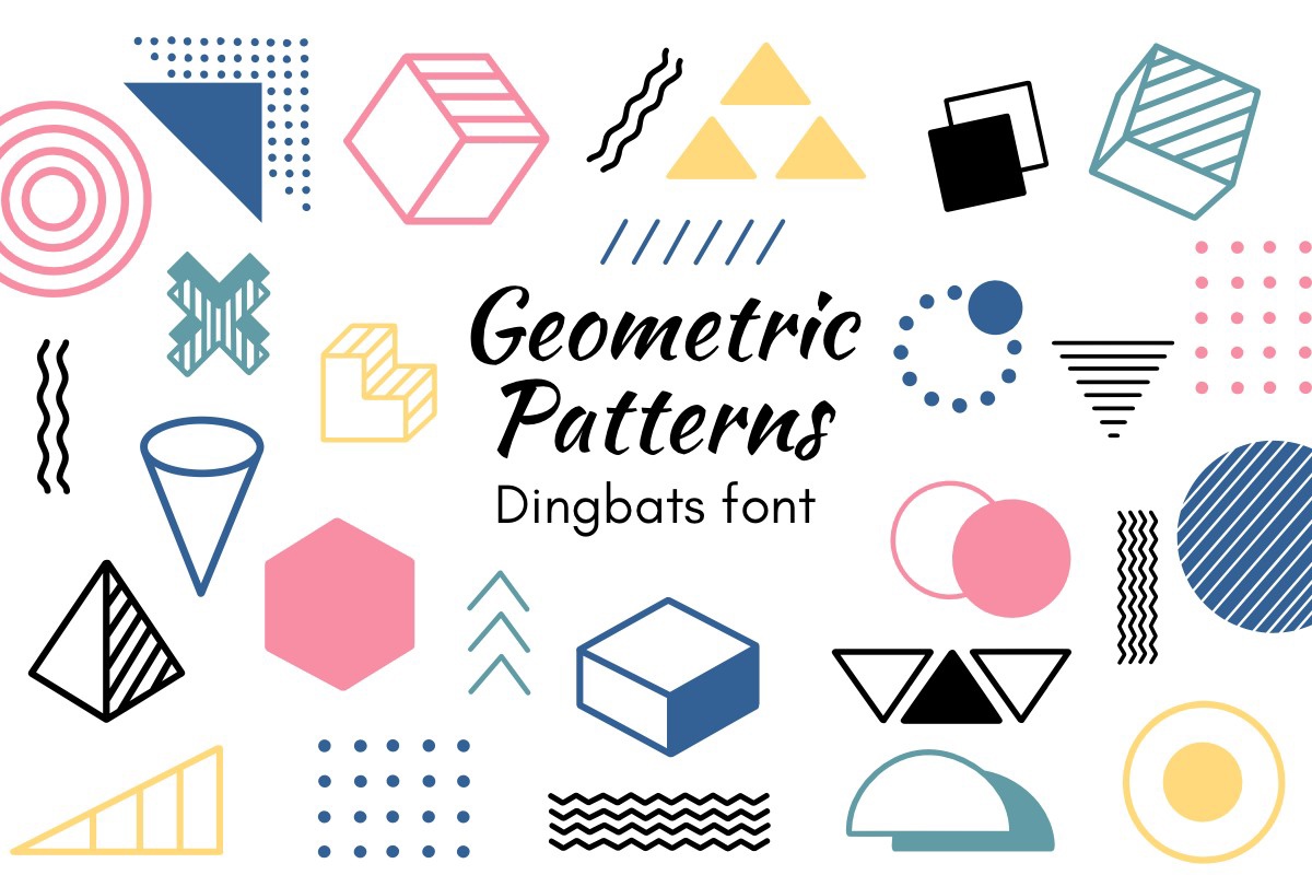 Geometric Patterns Regular Font preview