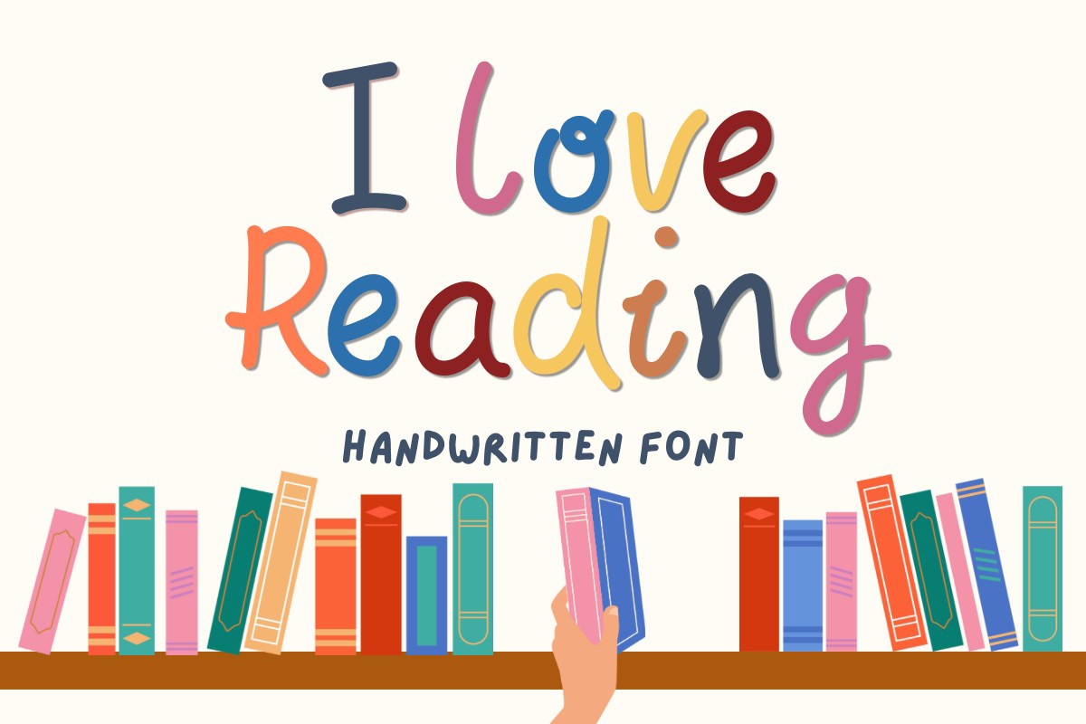 I Love Reading Font preview