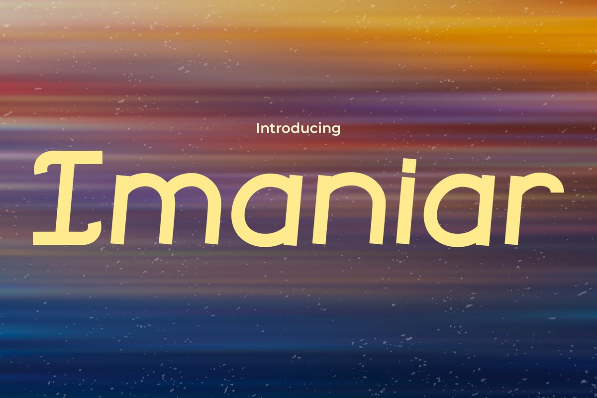 Imaniar Font preview