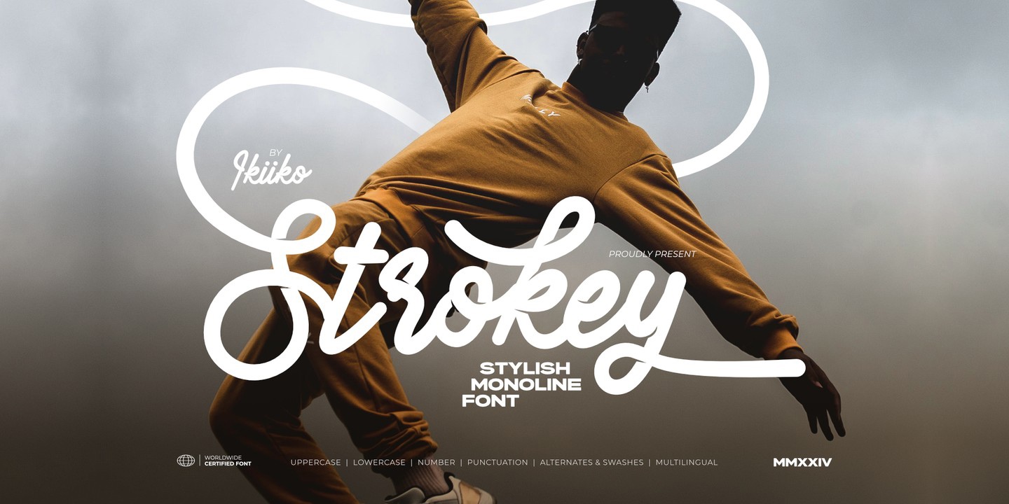 Strokey Font preview